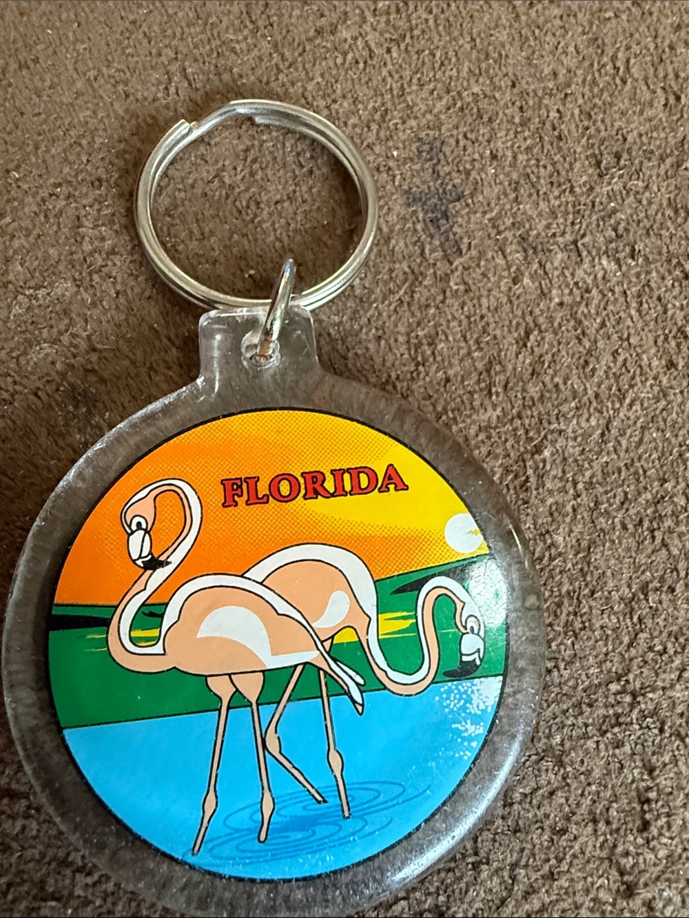 🧡 15 items for $20🧡 Florida Flamingo Keychain - Bright Multi-Color